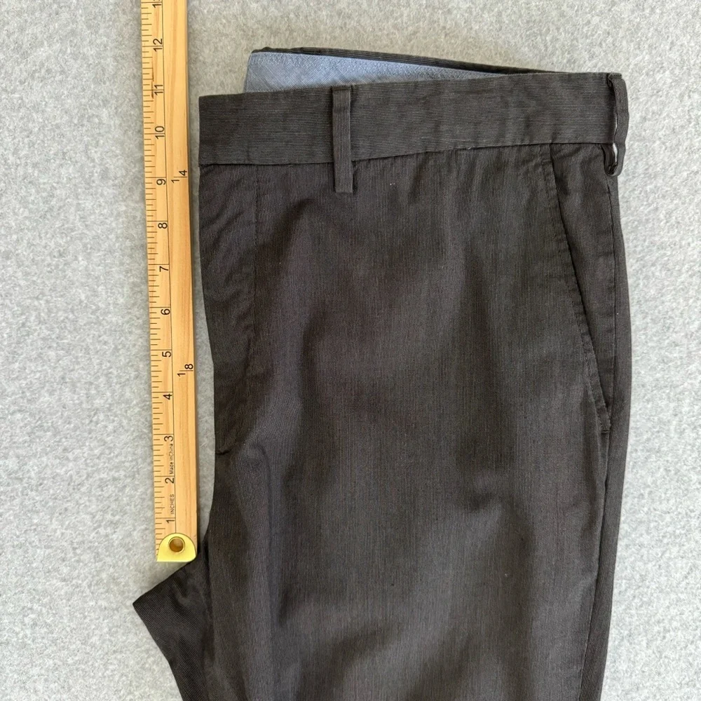 J Crew Pants Mens 34 X 32 Brown Black Micro Stripes Classic Fit Office Academia